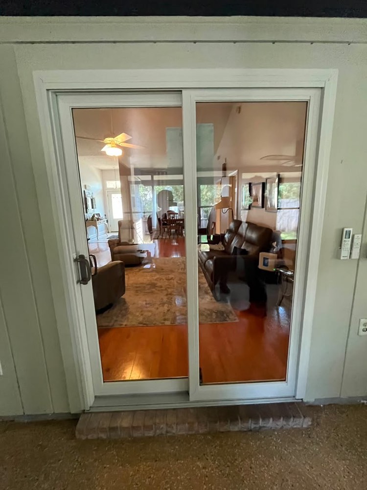 Completed sliding glass door installation in Jacksonville, FL — Sunrise Exteriors